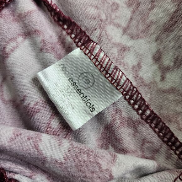 Womens Real Essentials Tie-Dye Burgundy Jogger Pants Elastic Waist Size 3X - Picture 5 of 11